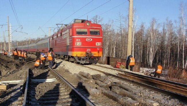 Сход вагонов в Амурской области