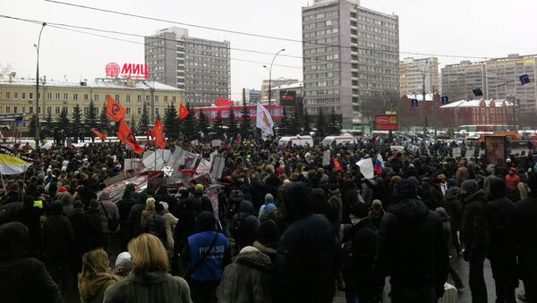 Окончание марша оппозиции в Москве