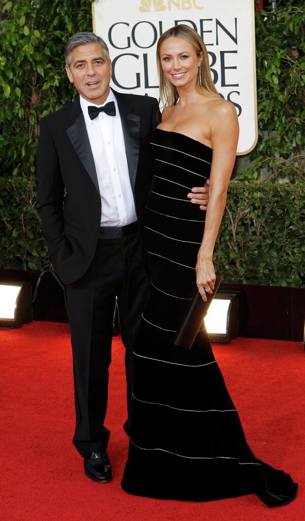 Джордж Клуни и Стэйси Кейблер на церемонии вручения премии «Золотой глобус»