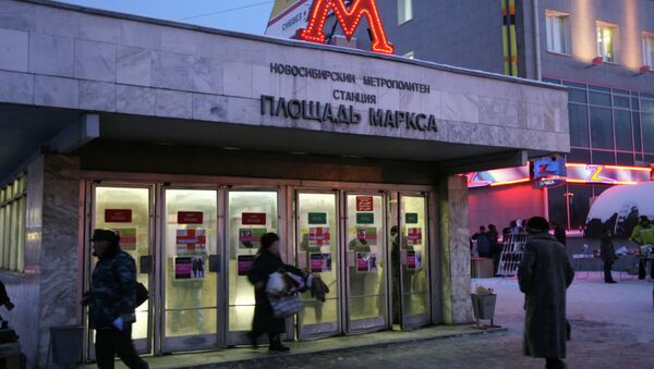 Станция метро Площадь Маркса в Новосибирске, архивное фото