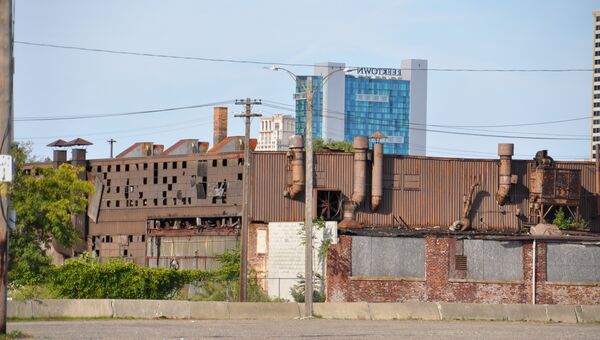 Заброшенный завод в Детройте, архивное фото
