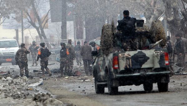 Последствия взрыва в столице Афганистана