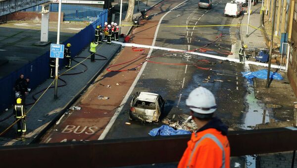 Вертолет разбился в центре Лондона