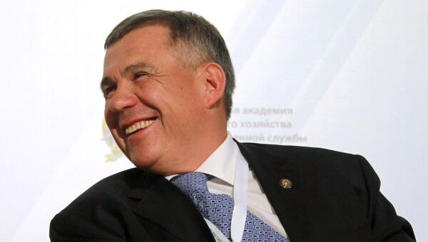 Президент Республики Татарстан, председатель Совета Ассоциации инновационных регионов России Рустам Минниханов