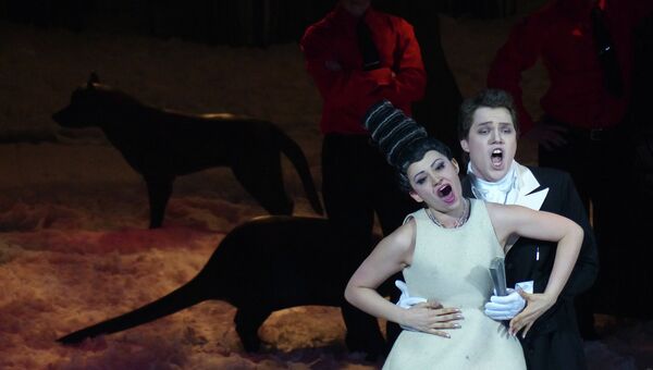 Сцена из оперетты Франца Легара Веселая вдова