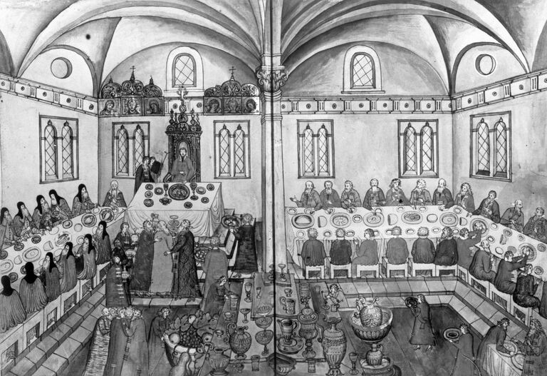 Рисунок Коронационный обед в Грановитой палате