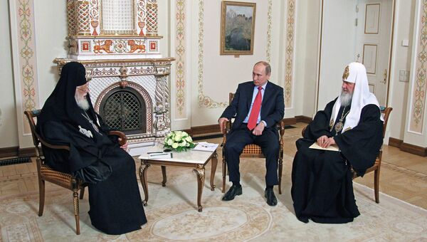 Встреча В.Путина с Католикосом-Патриархом всея Грузии Илией II