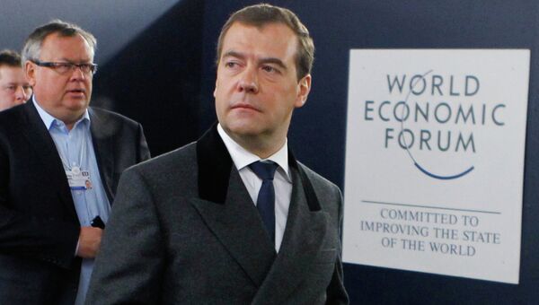 Дмитрий Медведев на экономическом форуме в Давосе