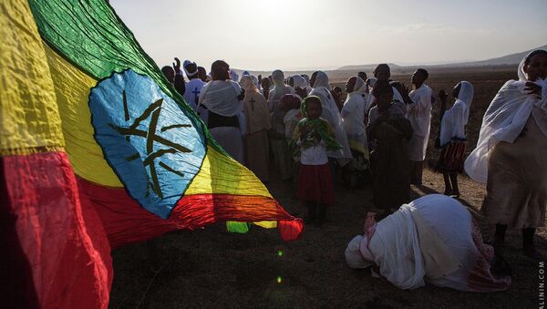 Флаг Эфиопии. Архивное фото