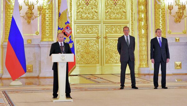 Вручение верительных грамот послами иностранных государств в Кремле