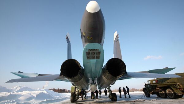 Подготовка самолетов Су-34 для передачи министерству обороны РФ. Архивное фото