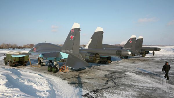 Подготовка самолетов Су-34