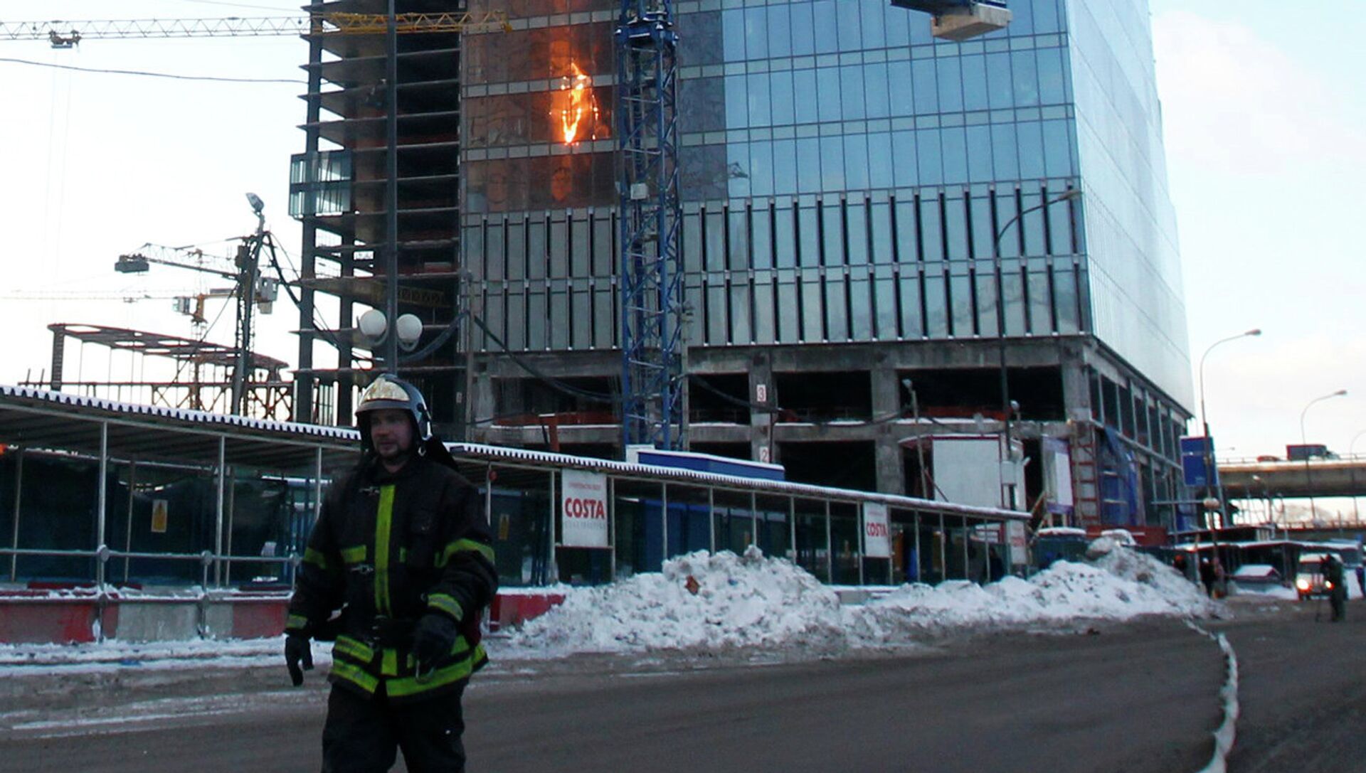 москва сити пожар