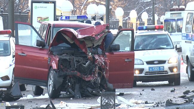 ДТП на Ленинском проспекте в Москве