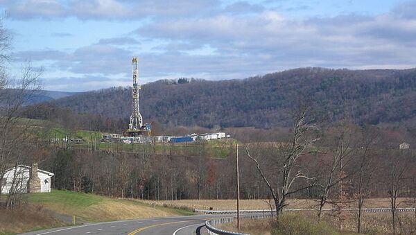 Буровая на месторождении сланцевого газа в Пенсильвании (США)