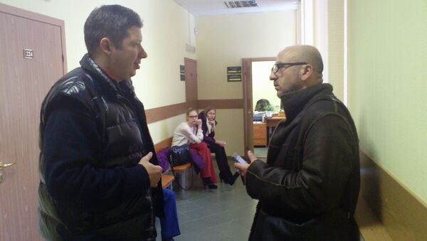 Бизнесмен Алексей Козлов с одним из своих адвокатов Алхасом Абгаджава