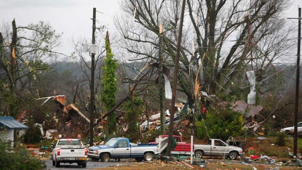 Последствия торнадо в американском штате Джорджия
