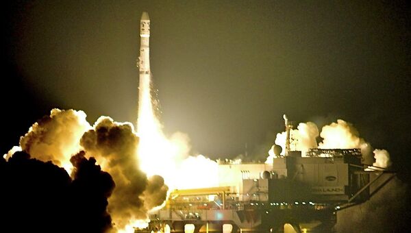 Запуск ракеты Зенит со стартовой платформы ODYSSEY