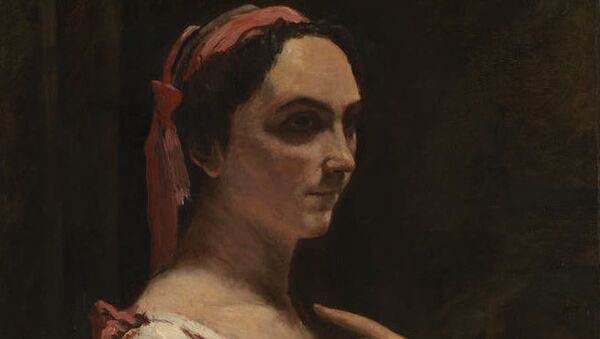 Картина Жана Батиста Камиля Коро Итальянка, или женщина с желтым рукавом
