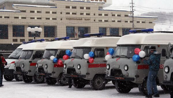 Новые автомобили Скорой помощи для больницы на Чуйском тракте в Горном Алтае