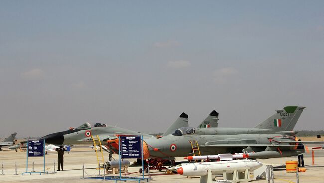 Истребители МиГ-21 и МиГ-29 ВВС Индии. Архивное фото