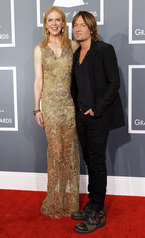 Николь Кидман и ее муж Кит Урбан на церемонии вручения премии Грэмми