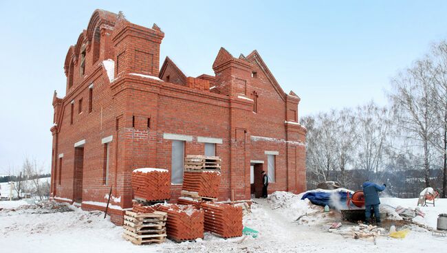 Строительство храма в селе Бураново