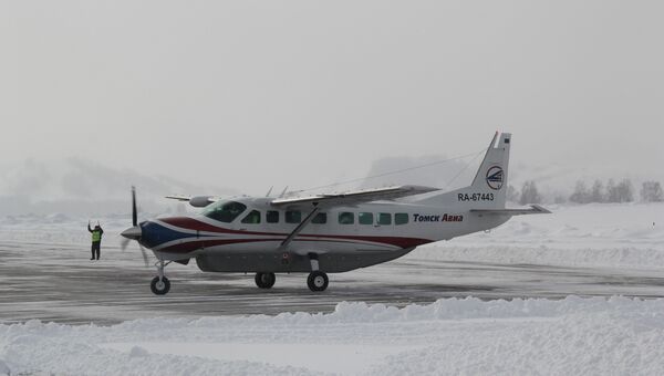 Самолет ВС Cessna Grand Caravan 208 B в аэропорту Горно-Алтайска