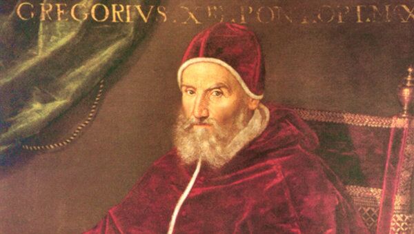 Портрет Папы Григория XIII, художник Лавиния Фонтана