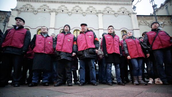 Народные дружинники собираются на Казанском вокзале. Архивное фото