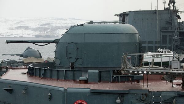 Корабельная артиллерийская установка. Архивное фото