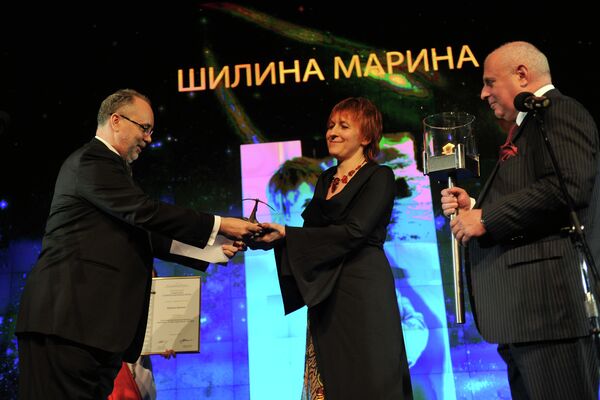 Марина Шилина на церемонии вручения национальной премии Серебряный Лучник