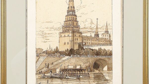 Дюран Андре (1807–1867). Борисовская башня Московского Кремля 1839 г.