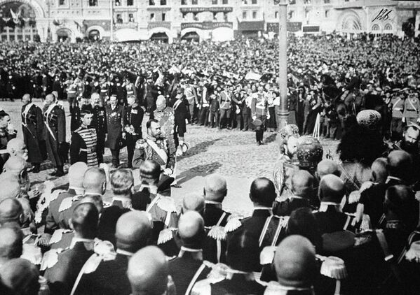 Церемония приветствия Российского императора Николая II