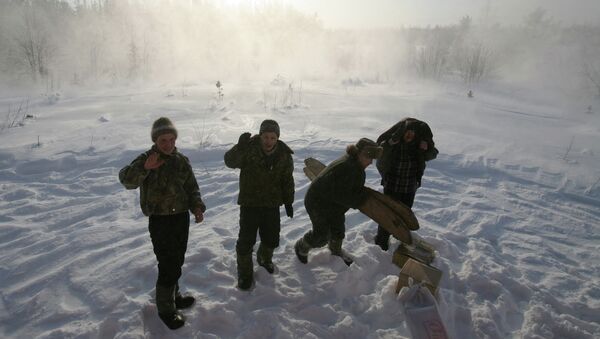 Жители охотничьей стоянки в Туруханском районе Красноярского края