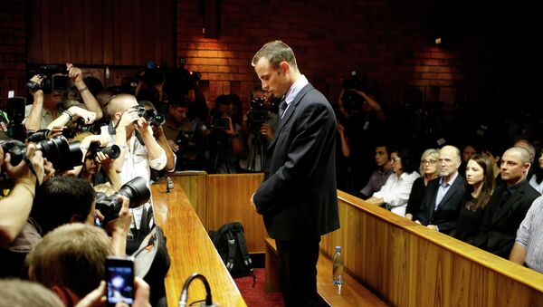 Оскар Писториус во время судебного слушания
