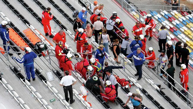 Авария на гонках Nascar в США