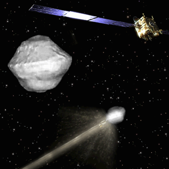 Зонд миссии Аида и астероид Дидим