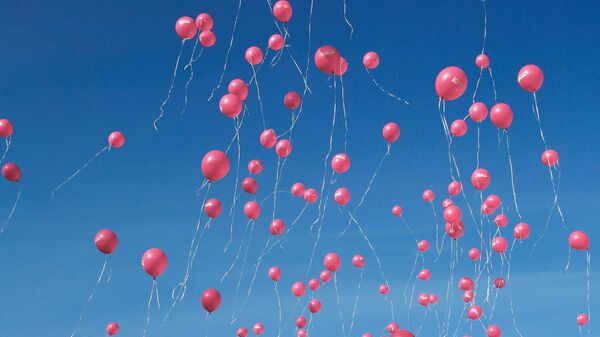 Розовые воздушные шары