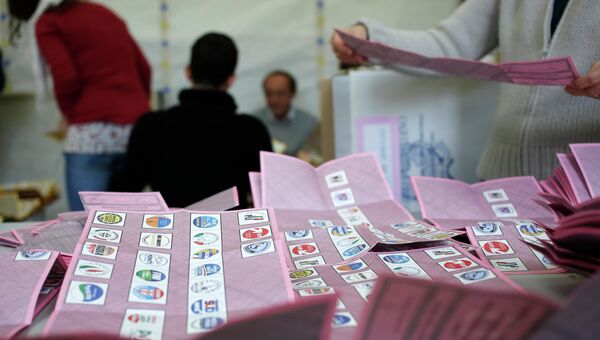 Подсчет голосов на выборах в Италии