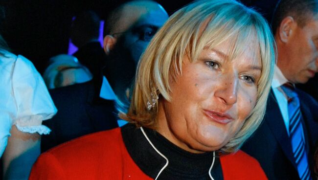 Елена Батурина во время проведения Volvo-Недели моды в Москве в Гостином Дворе