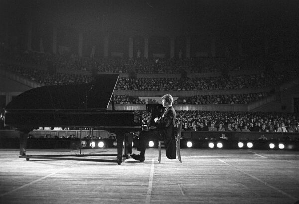 Американский пианист Ван Клиберн на гастролях в СССР