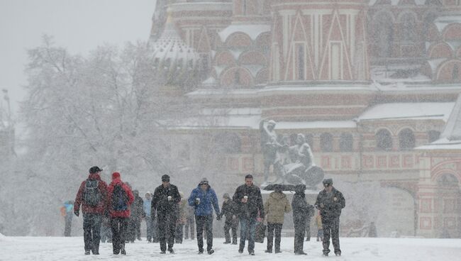 Снегопад в Москве