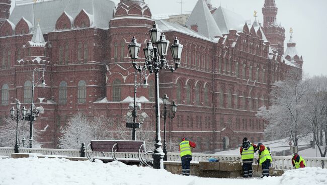 Снегопад в Москве