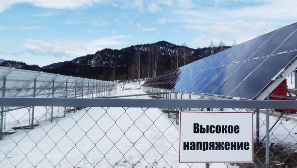 Гибридная электростанция в поселке Алтайского заповедника