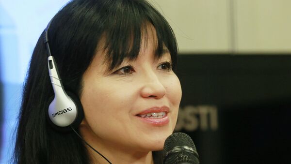 Японская джазовая пианистка Кейко Мацуи в международном мультимедийном пресс-центре РИА Новости