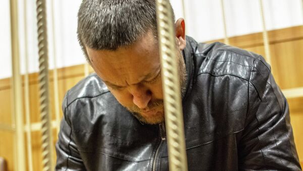 Подозреваемый в покушении Юрий Заруцкий в зале Таганского районного суда. Архив
