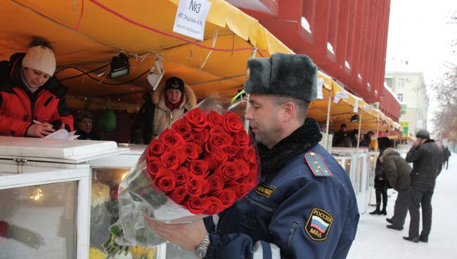 Продажа цветов в преддверии Международного женского дня