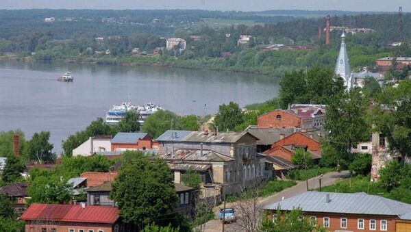 Вид на Касимов и реку Оку, архивное фото