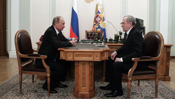 Встреча президента РФ В.Путина с полпредом в СЗФО В.Булавиным
